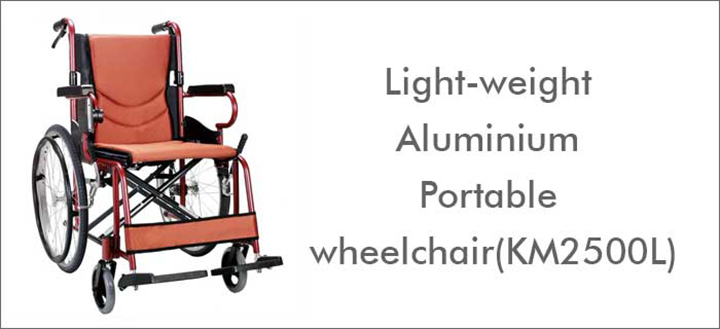 Light-weight Aluminium Portable wheelchair for Seniors