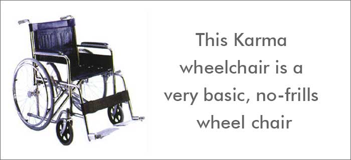 Basic chrome plated wheelchair